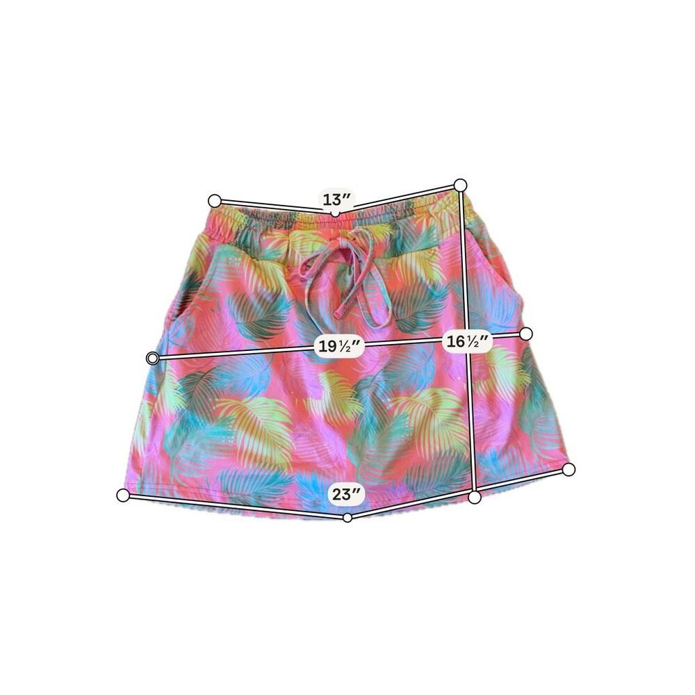 Jess Lea tropical drawstring skort size M - Picture 3 of 7